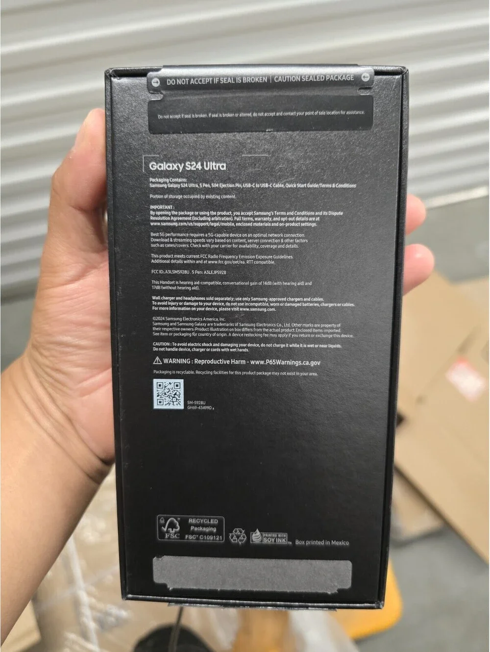 Samsung  s 24 ultra  Empty Box (no phone or accessories)